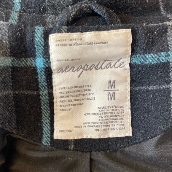 Aeropostale plaid pea coat - Picture 11 of 11